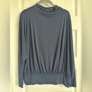 Banana Republic Sandwashed Blouse in Navy Size L